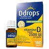 Ddrops Adults 2500IU Liquid Vitamin D3 Drops, 180 drops. Extra