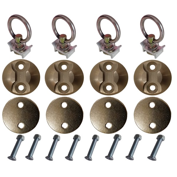 Bonberland 45mm Round L Track Tie Down System Kits-4Packs