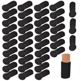 Taicols Chair Leg Socks, 40 Pcs Furniture Socks, Black, Polyester, Felt, Round, Felt Cloth Grip