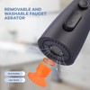 WOWOW Kitchen Faucet Head Replacement Matte Black，3 Function Pull Out