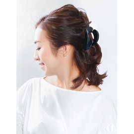 VINGTAINE Color Heart Shape Hair Claw Hair Clip Hair Accessories h-166 Black