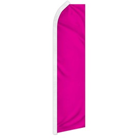 Magenta Solid Color Swooper Feather Flag - Great for Schools, Businesses, and Events
