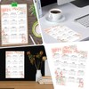 4 Pack 2025 Calendar Stickers Watercolor 12 Monthly Planner Date