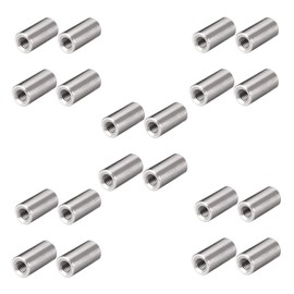 20Pcs M6 10x30mm 304 Stainless Steel Long Nut Round Connector Nuts Female Thread Rod Studding Round Deep Nut