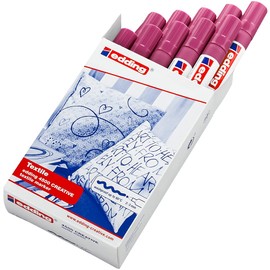 edding 4500 CR Textile Marker - Carmine (Pack of 10)