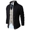 NITAGUT Mens Long Sleeve Stand Collar Cardigan Sweaters Button Down