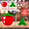 Woozettn 24PCS Plastic Apple Container Apple Shaped Candy Containers Jar
