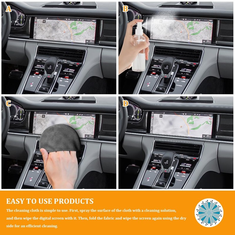 Car Screen Cleaner, Microfiber Auto Screen Cleaning Pad, Foldable Touch