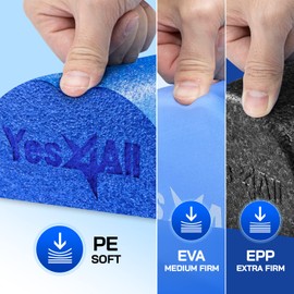 Yes4All Half Foam Rollers, Soft Density Round PE Foam Roll for Back Massage, Yoga Exercise - 24 inches