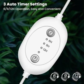 Wolezek Grow Lights for Seed Starting with 6/9/12H Timer, 2ft T5 144 LEDs Full Spectrum Grow Light Seedling with Stand for Indoor Plants, 32W High Output Seed Starter Light Kit, Height Adjustable