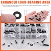 Tanstic 560Pcs Black Aluminum Pop Rivets Kit, 8 Size Blind