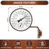 4" Brass Outdoor Thermometer Waterproof, Outside Decorative Thermometer for Patio,