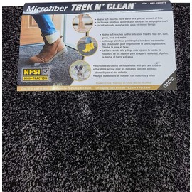 Trek N' Clean Microfiber NFSI High-Traction Mat Indoor/Outdoor 30"x40" Dark Grey