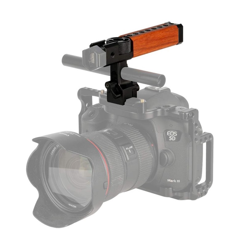 NICEYRIG NATO Handle Camera Handle Wooden Handle with 15 mm