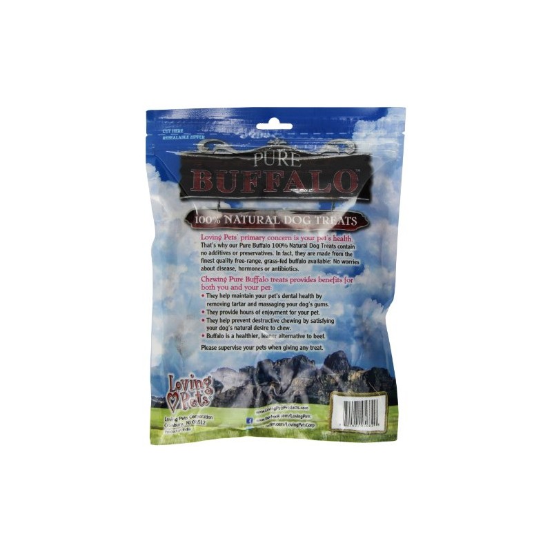 Loving Pets Pure Buffalo Lung Steaks Dog Treat, 4 -Ounce