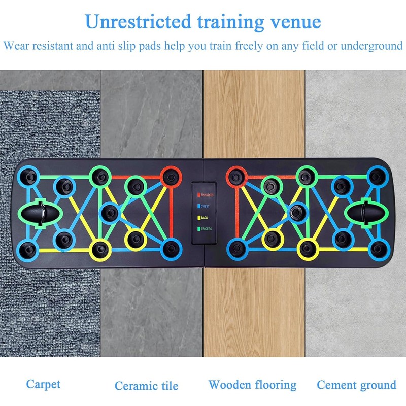 Push Up Board, Multi-Function Home Workout Equipment, Foldable, Portable Press