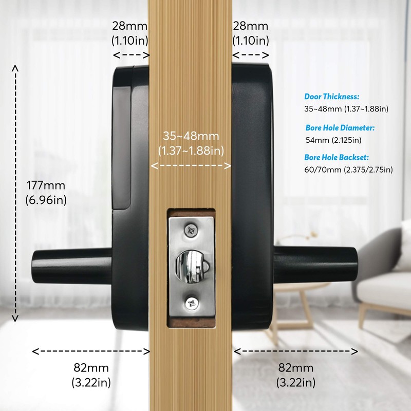 TTLock Smart Lock - Bluetooth Enabled Fingerprint & Touchscreen Keyless