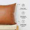 JOJUSIS Modern Leather Throw Pillow Covers for Couch Sofa Bed