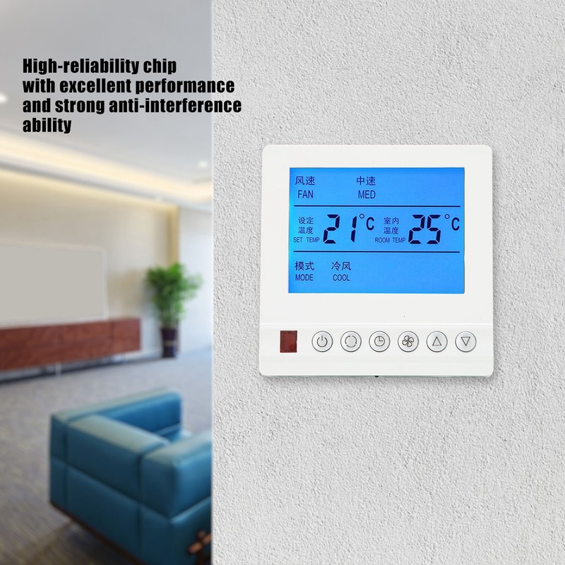 AC220V Smart Thermostat Central Air Conditioning Water Temperature Threespeed Switch