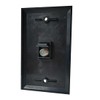 BOPLAT 1 Port Coax Cable Wall Plate Glossy Black -