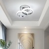 EIDISUNY LED Ceiling Light Modern Light Fixture Ceiling Silver Round