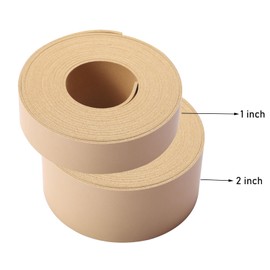 Picheng Faux Leather Straps 1 Inch Wide Leather Strip, 138 Inch Long Leather Belt Strips for DIY Craft, Hobby Workshop (Apricot, 1 Inch)