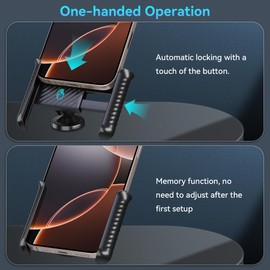 EFEALL Gym Magnetic Phone Holder, Memory Function Magnetic Phone Mount, 360° Rotatable Magnetic Phone Holder for Gym/Golf Cart/Kitchen/Other Metal Surfaces, Gym Phone Holder for 4.0-7.2 inch Phones