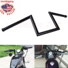 Twom 1" Motorcycle 8" Black Rise Ape Hanger Handlebars Z-Bar
