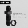 8AN Male Flare Straight Bulkhead Fitting Adapter with 8AN Nut