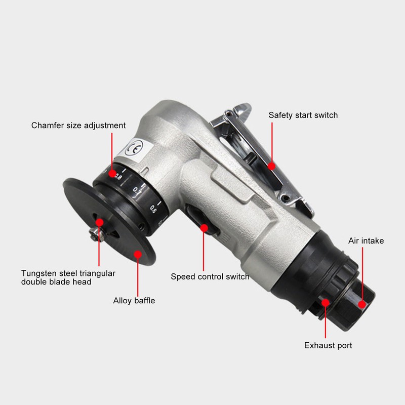 Mini Handheld Pneumatic Chamfering Machine 30000RPM C0.1 to C1.5 45