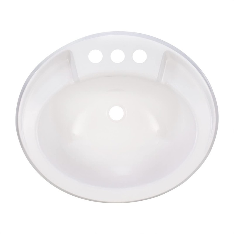 RecPro RV 20" x 17" Plastic Oval Bathroom Sink |