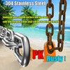 Lsqurel Stainless Steel Chain 6.5ft 13ft Metal Chain Link Heavy
