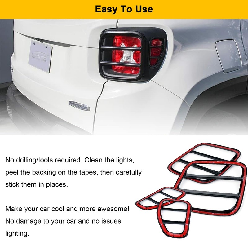 Tail Light Lamp Covers, Taillight Rear Lamp Protector Guard Cover