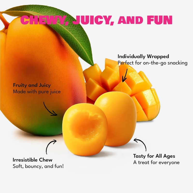 TwoFourSix Mango Gummy Candy – Soft, Chewy Mango Flavor Gummies