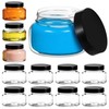 16 Pack 8 Oz Plastic Jars with Lids, Clear Body