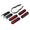 Scooter Wheel Hubs Cover Set Reflective Stickers Decorative Front Rear