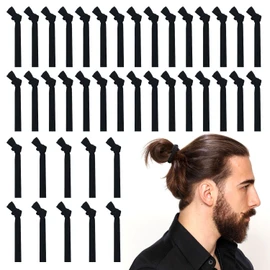 40 Pieces Of Hair Ties, Elastic Hair Ties, Hair Ties For Fixing Hairstyles, Sports Hair Ties, Men'S Hair Accessories
