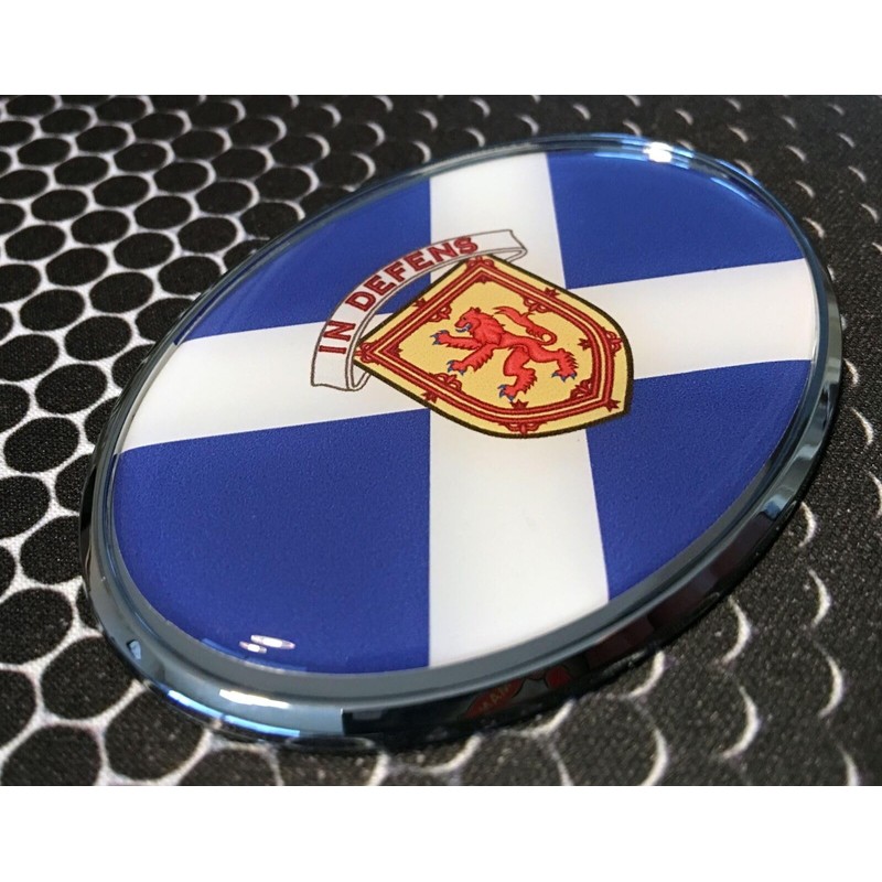 Scotland Lion Emblem Proud Car Oval Domed Sticker 3D 3.25"x