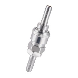 YOKIVE Quick Coupler, Air Hose Fitting | Connector Barb Quick Disconnect Set Great for Automotive, Home (Silver Tone, 8mm)