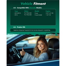 SCITOO Window Regulator Power Window Regulator Replacement fits 2011-2015 for Chevy Cruze Front Left Driver Side with Motor Assembly Replace 75226747 94532757 95174196 95265271 95299706 748-974