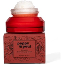 Poppy & Pout- Exfoliante labial natural, exfoliante hidratante con azúcar para labios secos, exfoliante labial con aceite esencial