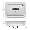 13 x 9.75Inch Cheese Melting Domes, HaSteeL Rectangular Basting Steam