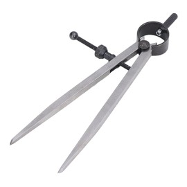 Woodworking Marking Gauge, Carpenter Circle Scribe Carbon Steel Dividers Dovetail Guide Compass Flat Leg Spring Divider with Self Locking Washer and Nut