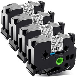 Labelife 24mm Label Tape Compatible with Brother P Touch TZe TZ Tape 24mm 0.94 Laminated White/Clear Tz TZe-251 TZe251 TZ-251 TZ251 TZe-151 TZe151 TZ-151 TZ151 1 Inch Tape, Total 9-Pack