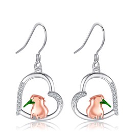 Capybara Earrings Sterling Silver 925 Capybara Dangle Earrings Capibara Drop Jewelry Gift For Women