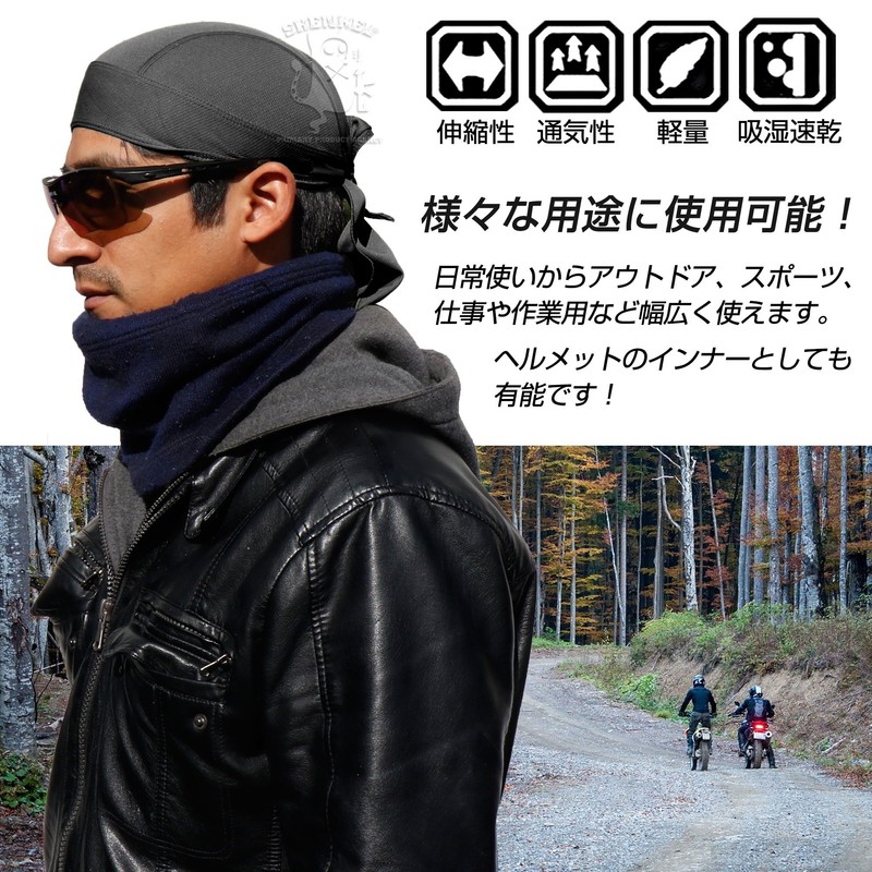 Alpha Label SHENKEL Mesh Bandana Cap, Inner Cap, (BK Black)