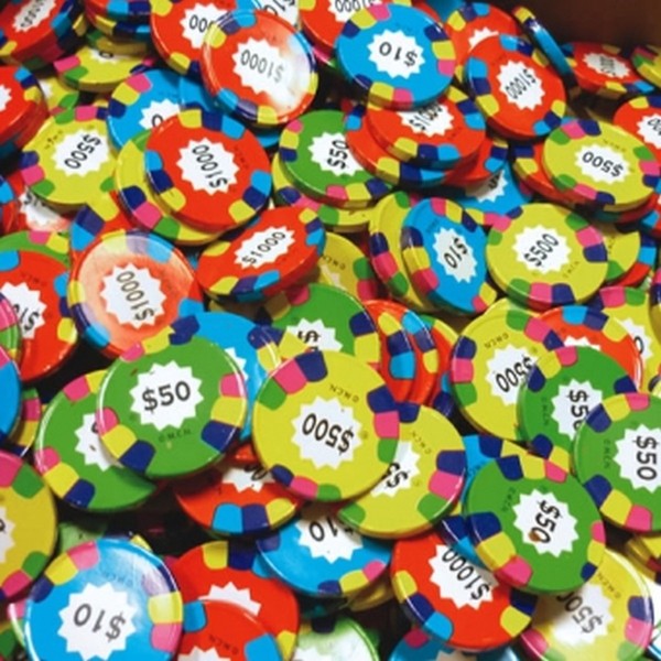 Chocolate Casino Poker Chips Assorted Coins - Las Vegas Casino Coins in Colorful Foil - 1 Pound