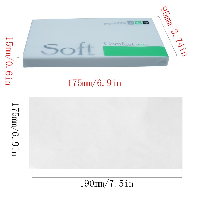 50 Sheets Car Tissue Refills, 300 Sheets Travel Size Handbag