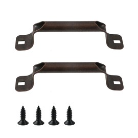 MY MIRONEY 2PCS Garage Door Lift Handles for Most Bottom Lift Handle Replacement, Red Bronze Metal Gate Handles for Sliding Barn Door Garage Shed