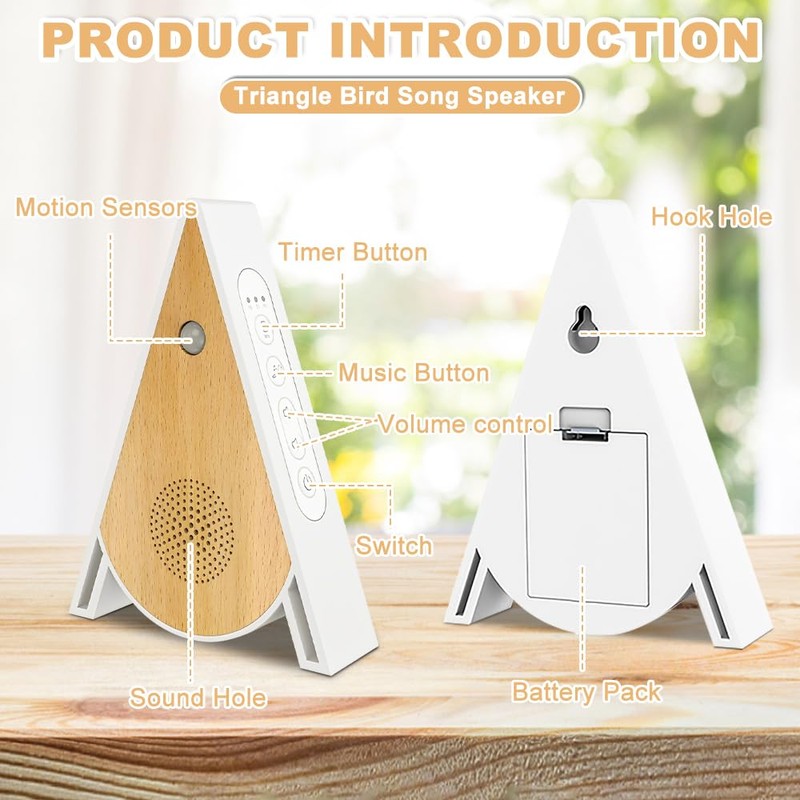 SGZIOO Bird Chirping Box, Toilet Motion Sensor, Bird Chirping Motion